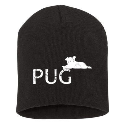 Pug Dog Lover Short Acrylic Beanie