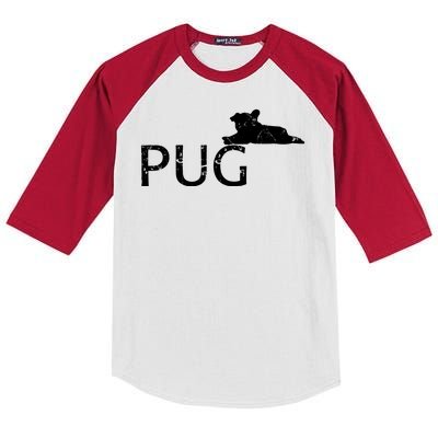 Pug Dog Lover Kids Colorblock Raglan Jersey