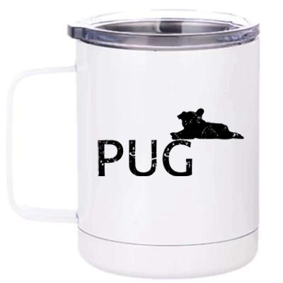 Pug Dog Lover 12 oz Stainless Steel Tumbler Cup