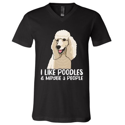 Poodle Dog Lover Poodle Art Tee Poodle Owner V-Neck T-Shirt