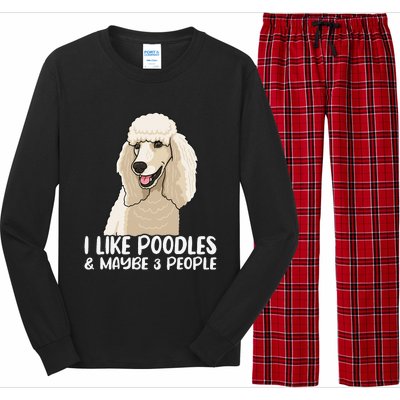 Poodle Dog Lover Poodle Art Tee Poodle Owner Long Sleeve Pajama Set