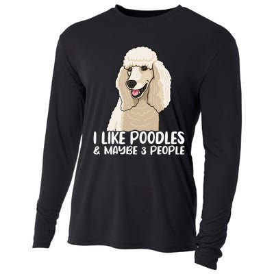 Poodle Dog Lover Poodle Art Tee Poodle Owner Cooling Performance Long Sleeve Crew