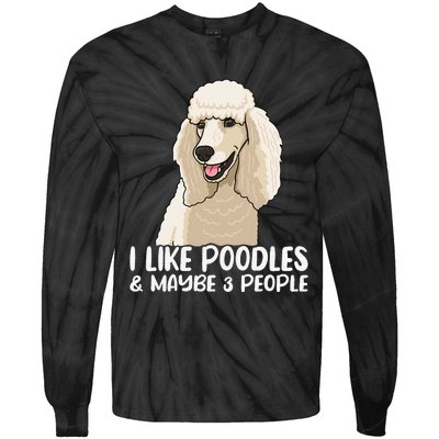 Poodle Dog Lover Poodle Art Tee Poodle Owner Tie-Dye Long Sleeve Shirt