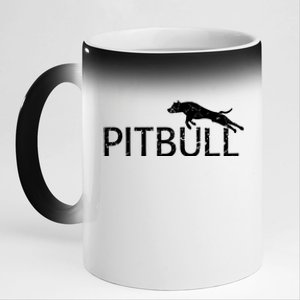 Pitbull Dog Logo 11oz Black Color Changing Mug