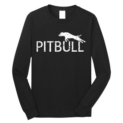 Pitbull Dog Logo Long Sleeve Shirt