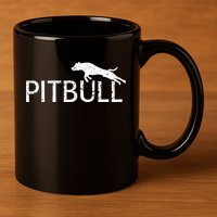 Pitbull Dog Logo 11oz C Handle Ceramic Mug