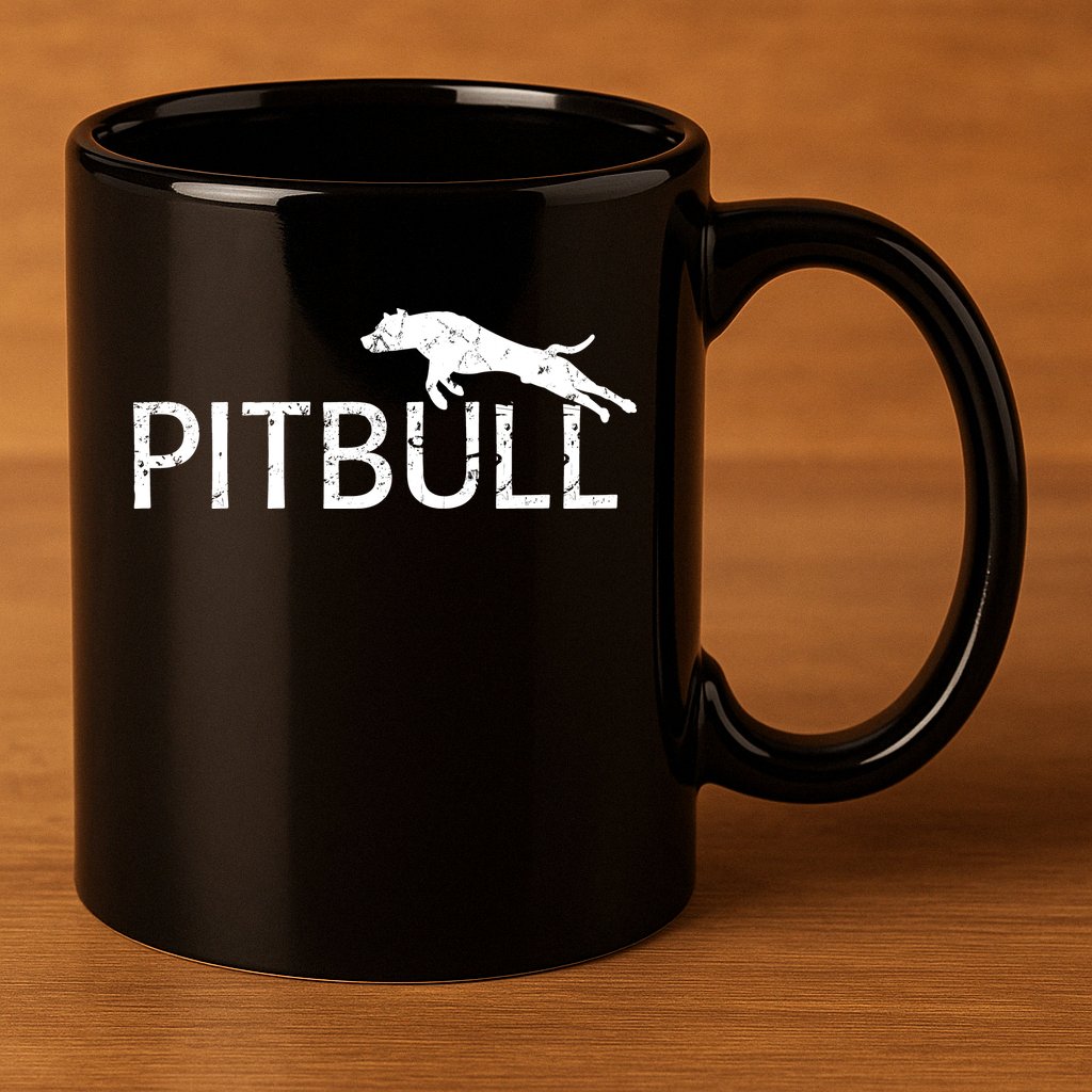 Pitbull Dog Logo 11oz C Handle Ceramic Mug