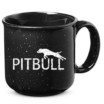 Pitbull Dog Logo 15oz Campfire Ceramic Mug