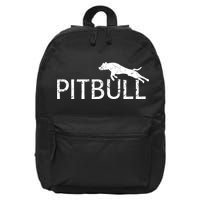 Pitbull Dog Logo 16 in Basic Backpack