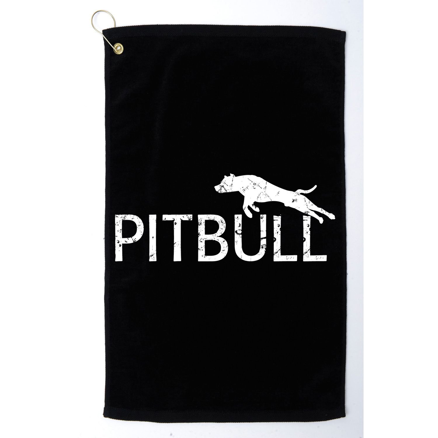 Pitbull Dog Logo Golf Towel