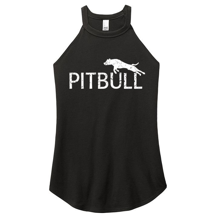 Pitbull Dog Logo Women's Perfect Tri Rocker Tank