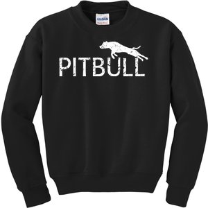 Pitbull Dog Logo Kids Sweatshirt