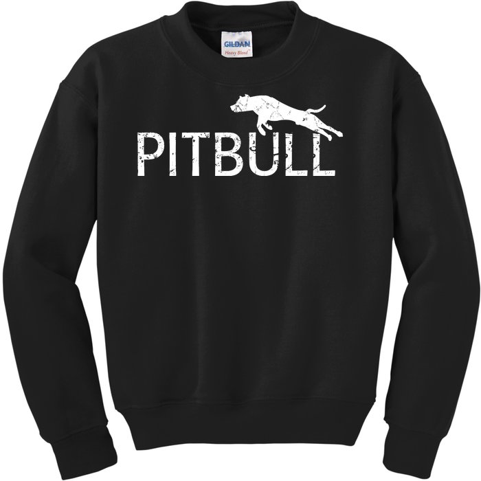 Pitbull Dog Logo Kids Sweatshirt