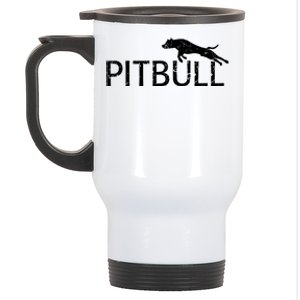 Pitbull Dog Logo Stainless Steel Travel Mug