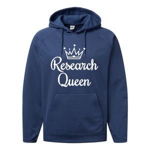 Ph D Life Doctoral Researchers Gift Research Queen Cute Gift Performance Fleece Hoodie