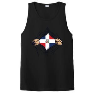 Proud Dominican Love Dominican Republic Flag Country Nation Great Gift PosiCharge Competitor Tank