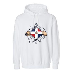 Proud Dominican Love Dominican Republic Flag Country Nation Great Gift Garment-Dyed Fleece Hoodie