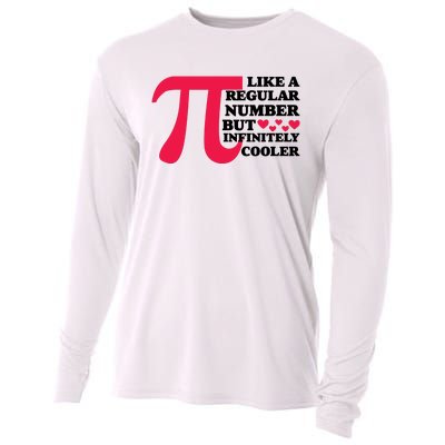 Pi Day Like A Regular Number But Infinitely Cooler Funny Cooling Performance Long Sleeve Crew