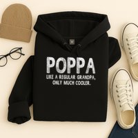 Poppa Definition Like Regular Grandpa Only Cooler Funny Hoodie