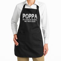 Poppa Definition Like Regular Grandpa Only Cooler Funny Apron