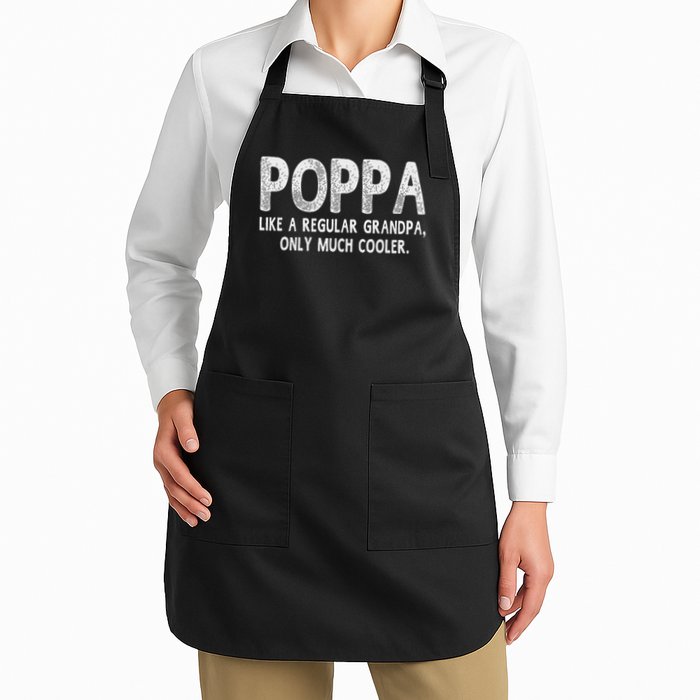 Poppa Definition Like Regular Grandpa Only Cooler Funny Apron