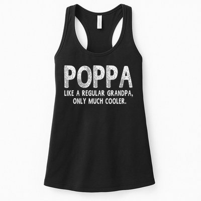 Poppa Definition Like Regular Grandpa Only Cooler Funny Womens Tank Top