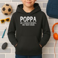 Poppa Definition Like Regular Grandpa Only Cooler Funny Kids Hoodie