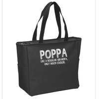 Poppa Definition Like Regular Grandpa Only Cooler Funny Zip Tote Bag