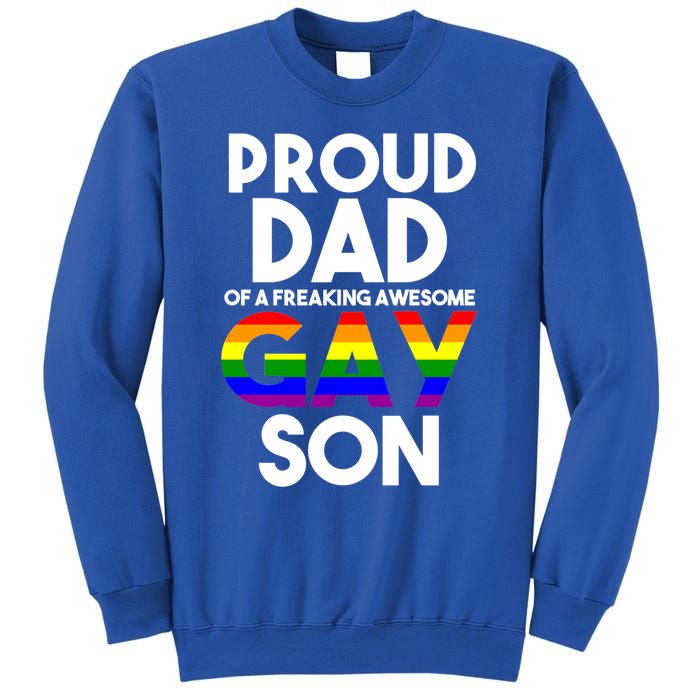 Proud Dad Lgbtq Ally Gift Free Dad Hugs Pride Gay Son Funny Gift Sweatshirt