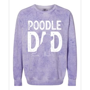 Poodle Dog Lover Funny Cute Puppy Dad Father Cute Gift Colorblast Crewneck Sweatshirt