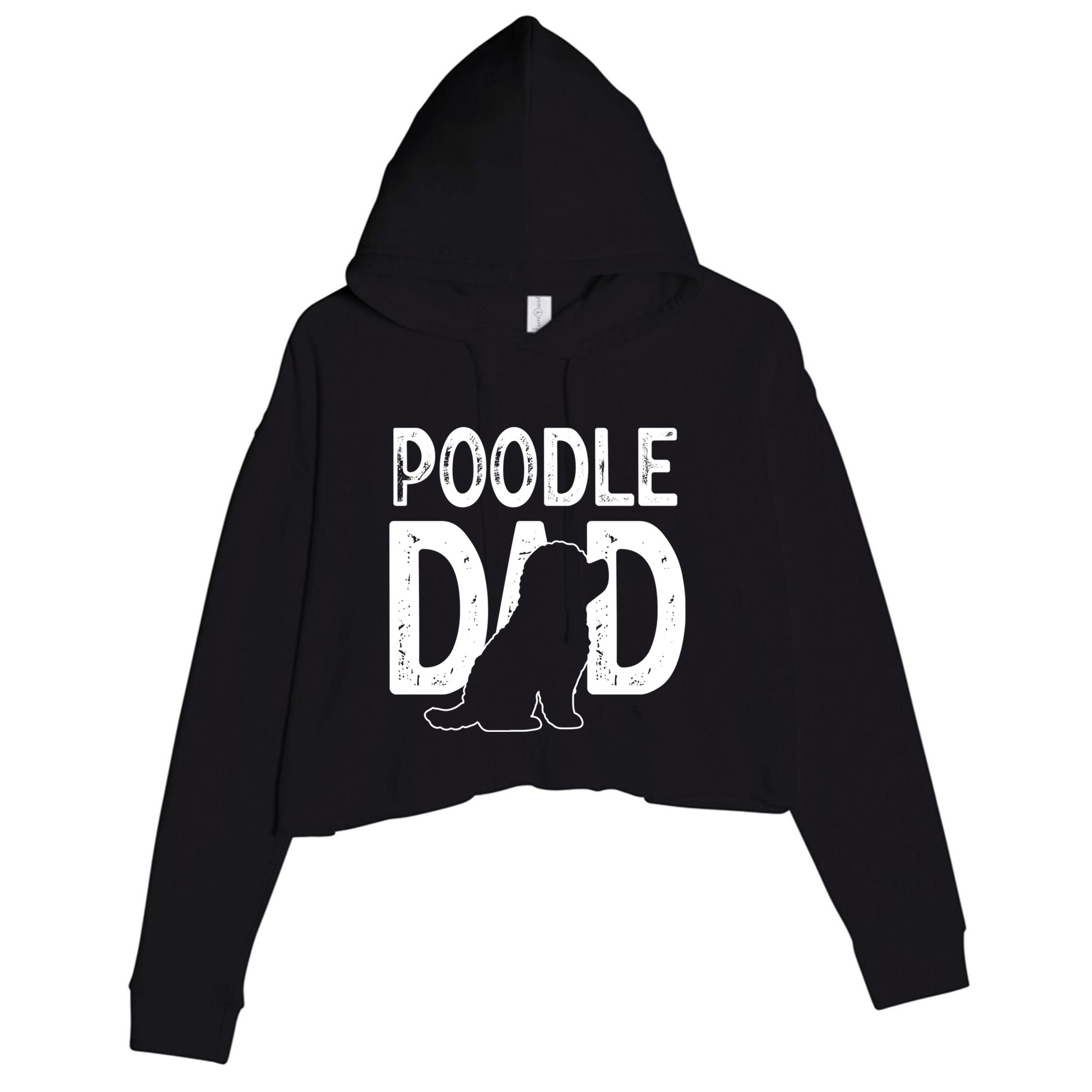 Poodle Dog Lover Funny Cute Puppy Dad Father Cute Gift Crop Fleece Hoodie