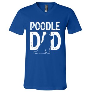 Poodle Dog Lover Funny Cute Puppy Dad Father Cute Gift V-Neck T-Shirt