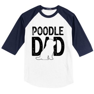 Poodle Dog Lover Funny Cute Puppy Dad Father Cute Gift Baseball Sleeve Shirt