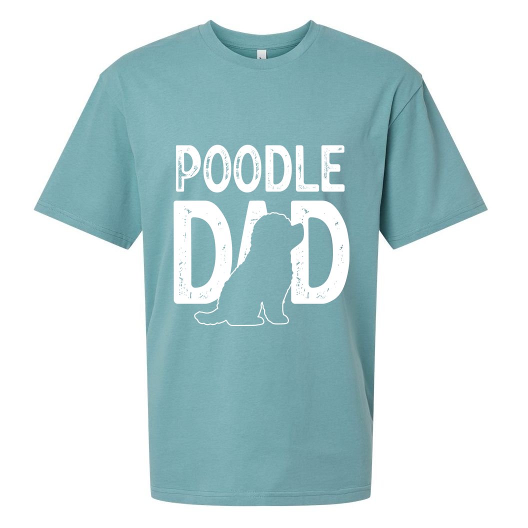 Poodle Dog Lover Funny Cute Puppy Dad Father Cute Gift Sueded Cloud Jersey T-Shirt