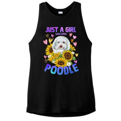 Poodle Dog Lover Funny Cute Puppy Cool Gift Ladies PosiCharge Tri-Blend Wicking Tank