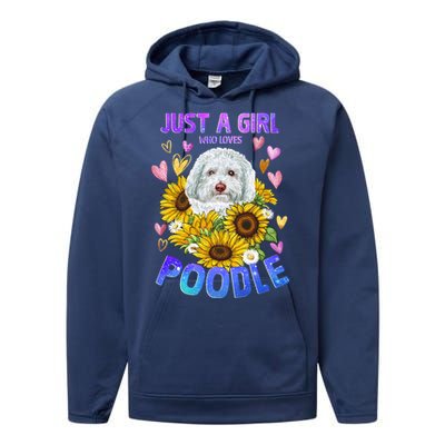 Poodle Dog Lover Funny Cute Puppy Cool Gift Performance Fleece Hoodie