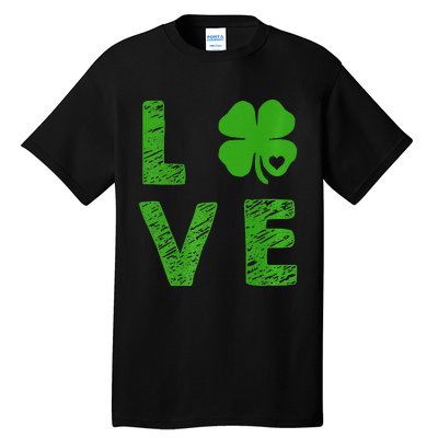 Patrick Day. LOVE Clover Shamrock Saint Patrick's Day Tall T-Shirt