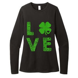 Patrick Day. LOVE Clover Shamrock Saint Patrick's Day Womens CVC Long Sleeve Shirt