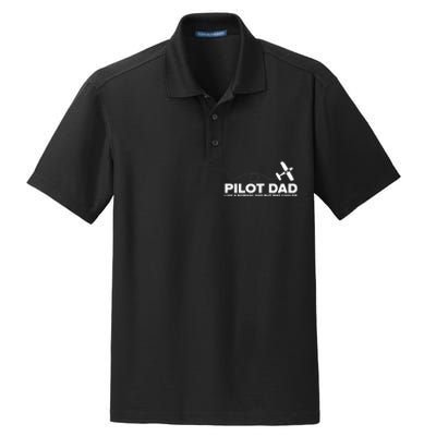 Pilot Dad Like Normal Dad But Cooler Airplane Pilot Dad Dry Zone Grid Polo