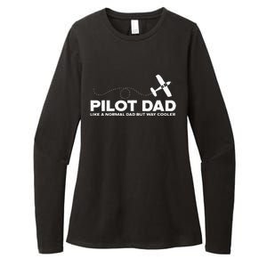 Pilot Dad Like Normal Dad But Cooler Airplane Pilot Dad Womens CVC Long Sleeve Shirt