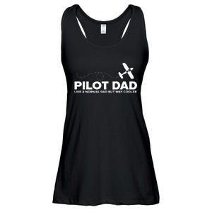 Pilot Dad Like Normal Dad But Cooler Airplane Pilot Dad Ladies Essential Flowy Tank