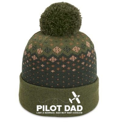 Pilot Dad Like Normal Dad But Cooler Airplane Pilot Dad The Baniff Cuffed Pom Beanie