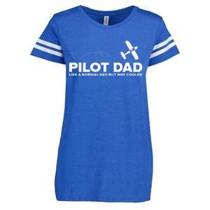 Pilot Dad Like Normal Dad But Cooler Airplane Pilot Dad Enza Ladies Jersey Football T-Shirt