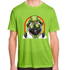 Pug Dog Leprechaun Funny St Patricks Day Cute Gift Adult ChromaSoft Performance T-Shirt