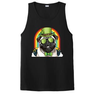 Pug Dog Leprechaun Funny St Patricks Day Cute Gift PosiCharge Competitor Tank