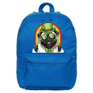 Pug Dog Leprechaun Funny St Patricks Day Cute Gift 16 in Basic Backpack