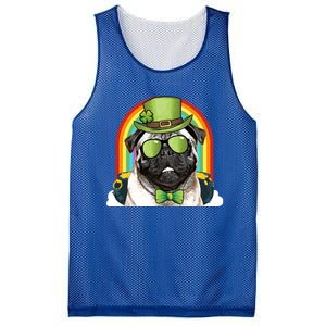 Pug Dog Leprechaun Funny St Patricks Day Cute Gift Mesh Reversible Basketball Jersey Tank