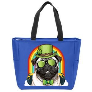 Pug Dog Leprechaun Funny St Patricks Day Cute Gift Zip Tote Bag