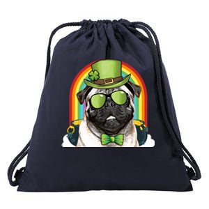 Pug Dog Leprechaun Funny St Patricks Day Cute Gift Drawstring Bag