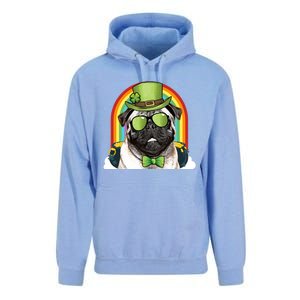 Pug Dog Leprechaun Funny St Patricks Day Cute Gift Unisex Surf Hoodie